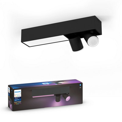 Philips Hue White And Colour Ambiance Centris 2-Spot Ceiling Light Black from B&Q