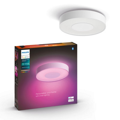 Philips Hue White And Colour Ambiance Xamento Medium Ceiling Lamp White from B&Q
