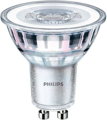 Philips 3W Equivalant 35W Gu10 827 36 Degree Beam Angle Core Pro Led Spot Mv Dim from B&Q