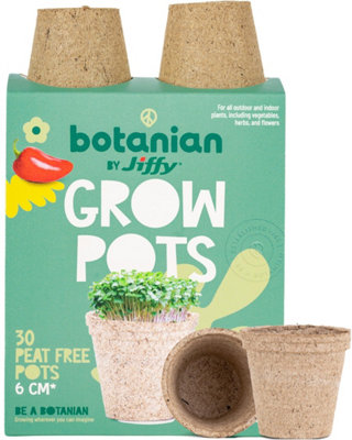 botanian BY Jiffy Jiffy Botanian Peat-Free Fibre Growing Pots 30 Pack from B&Q