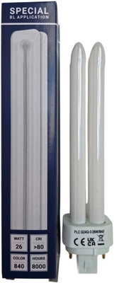 Lighto Dulux D/e 26W 840 Cool White 4-Pin 1750 Lumen 4000K Plc Cfl Pack Of 1 from B&Q