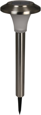 Luxform Calais Solar Post Light In S/steel from B&Q