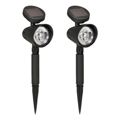 B&Q -  Pack Of 2 Lazise Solar Spotlight