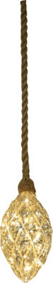 B&Q -  Luxform Lighting Indoor & Outdoor Battery Operated Hemp Rope Light With Pine Cones