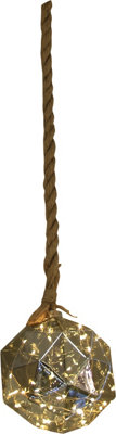 B&Q -  Luxform Indoor & Outdoor Battery Operated Hemp Rope Light With Dented Globe Design