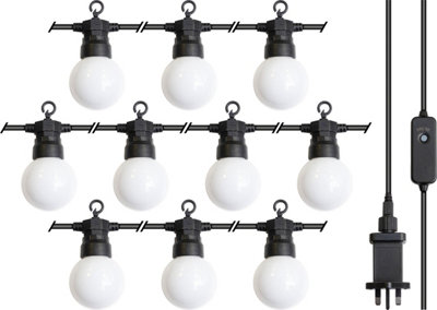 B&Q -  Luxform Lighting Honolulu Indoor & Outdoor 24V 10 Led Lights Festoon Light Set
