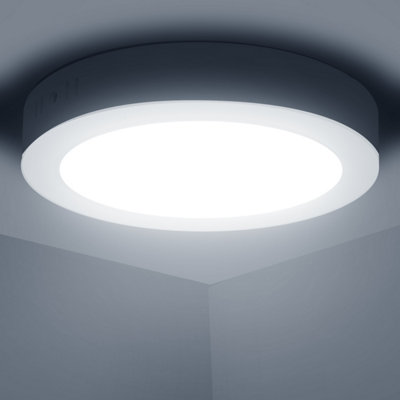 Aigostar Ultra-Thin 12W Round Surface Mounted Led Ceiling Lights1350Lumen Warm White 6500K from B&Q