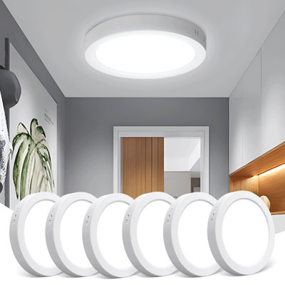 Aigostar's 12W Led Ceiling Light1350Lm6500K6-Pack from B&Q