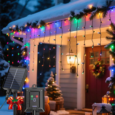 Aigostar Solar Powered Icicle Outdoor Christmas Lights 5M Rgb from B&Q