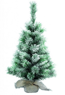 B&Q -  Mini Tabletop Snowy Vancouver Green Christmas Tree75Cm