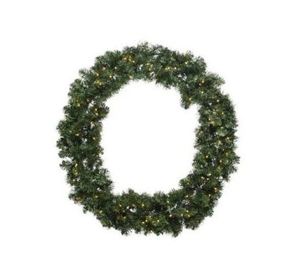 B&Q - Indoor And Outdoor 60Cm Battery Operated Imperial Wreath 50 Led Warm White By 