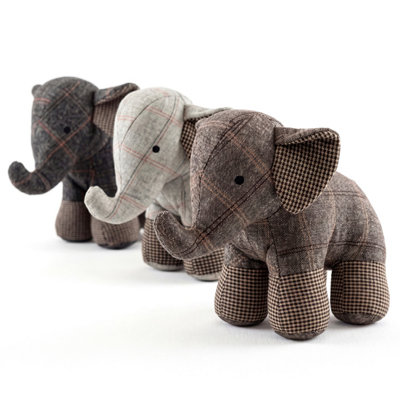 Geezy Animal Door Stop Sand Filled Soft Decorative Novelty Door Stopper Decor Elephant from B&Q