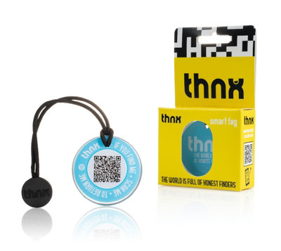 Thnx Tag Large Airtag KeychainBlue from B&Q