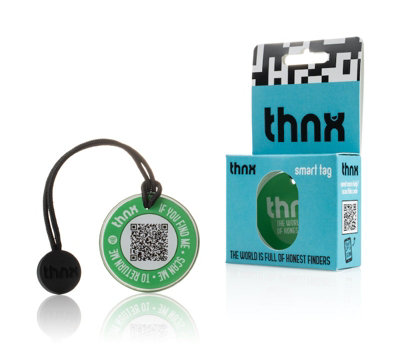  - Thnx Tag Large Airtag KeychainGreen