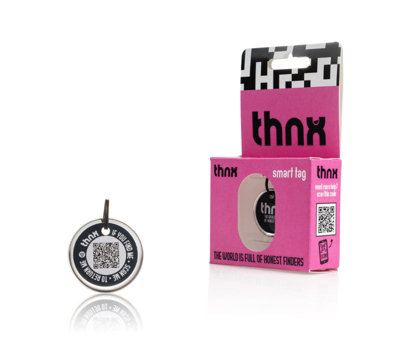 Thnx Tag Small Airtag Keychain- Black from B&Q
