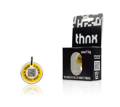 Thnx Tag Small Airtag Keychain- Yellow from B&Q