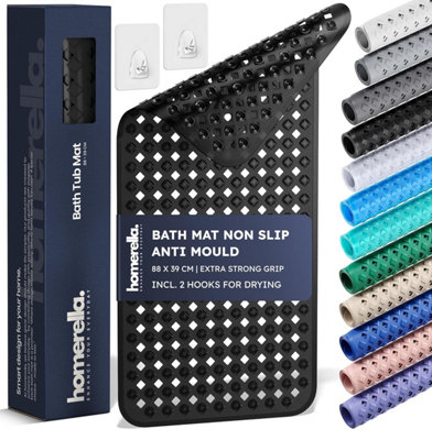 Bathtub Mat Non Slip Anti Mould 88 X 39 CmHomerella Shower Machine Washable & Bpa FreeBath Mats For Inside And Tub from B&Q