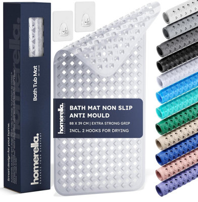 Bathtub Mat Non Slip Anti Mould 88 X 39 CmHomerella Shower Machine Washable & Bpa FreeBath Mats For Inside And Tub from B&Q