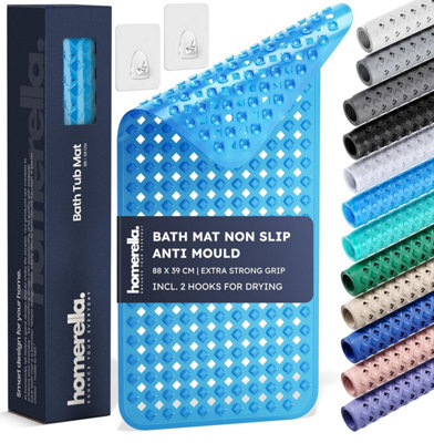 Bathtub Mat Non Slip Anti Mould 88 X 39 CmHomerella Shower Machine Washable & Bpa FreeBath Mats For Inside And Tub from B&Q