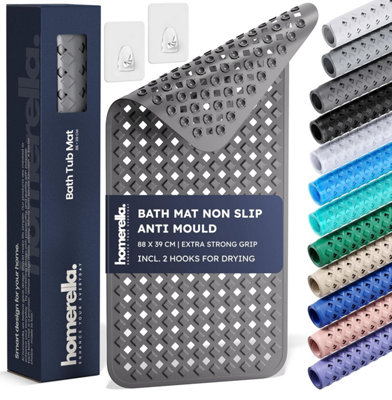 Bathtub Mat Non Slip Anti Mould 88 X 39 CmHomerella Shower Machine Washable & Bpa FreeBath Mats For Inside And Tub from B&Q