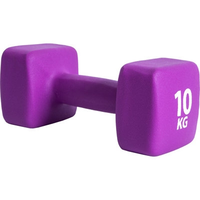 Pure 2Improve Unisex Purple Dumbbell Pure2improve Neoprene 10Kg - Image 4