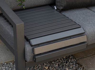 Primrose Black Coated Aluminium Flexible Serving Tray For SofasCouches And Armchairs from B&Q