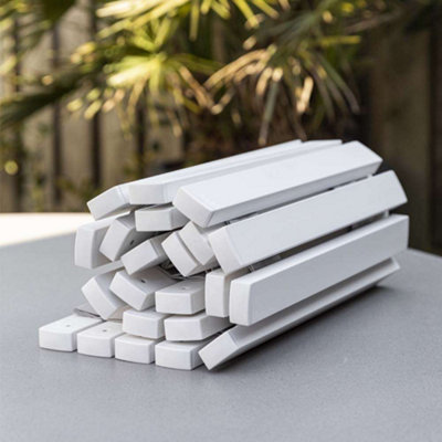 Primrose White Coated Aluminium Flexible Serving Tray For SofasCouches And Armchairs from B&Q