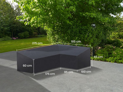 Norfolk Leisure Life Cover 15Lounge L-Shape Left L275Cm X W195Cm X H85/60Cm from B&Q