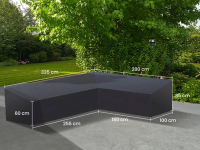 Norfolk Leisure Life Cover 12Lounge L-Shape Right L355Cm X W280Cm X H85/60Cm from B&Q