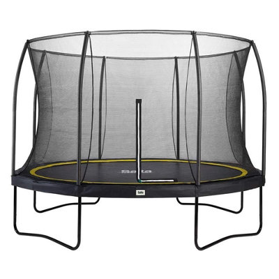 14Ft Salta Black Round Comfort Edition Trampoline With Enclosure from B&Q