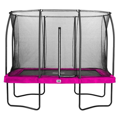 10Ft X 7Ft Salta Pink Comfort Edition Rectangular Trampoline With Enclosure from B&Q