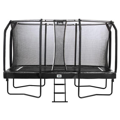 14Ft X 8Ft Salta Black First Class Rectangular Trampoline With Enclosure from B&Q