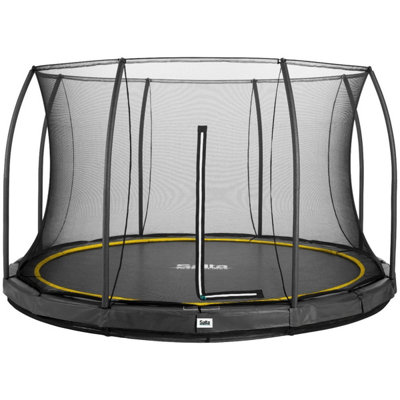 14Ft Salta Black Comfort Edition Inground Round Trampoline With Enclosure from B&Q