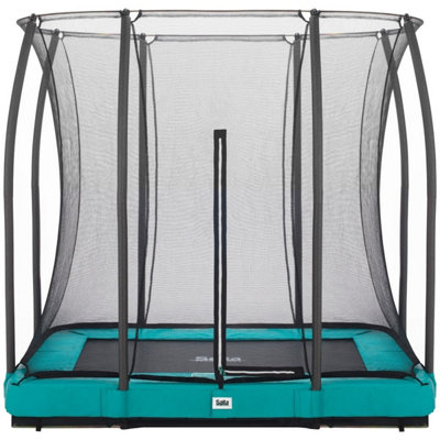 12Ft X 8Ft Salta Green Rectangular Comfort Edition Inground Trampoline With Enclosure from B&Q
