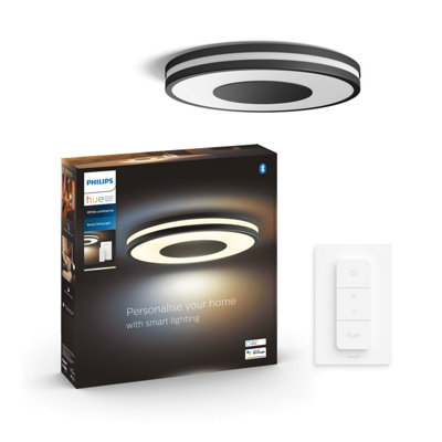 Philips Hue White Ambiance Being Ceiling Light Black from B&Q