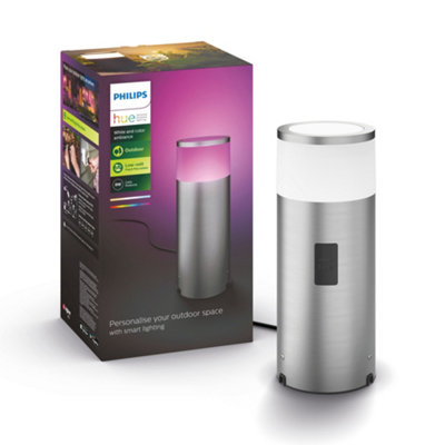 Philips Hue Calla White And Colour Ambiance Smart Outdoor Pedestal Light from B&Q