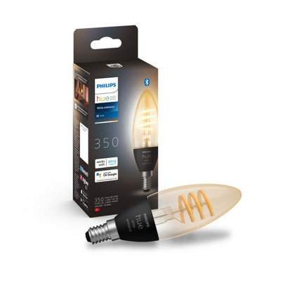 Philips Hue White Ambiance Filament Candle E14 Smart Bulb from B&Q