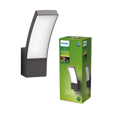 B&Q -  Led Splay Wall Anthracite 12W 27K