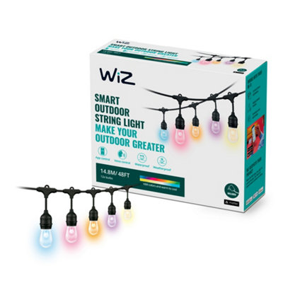 Wiz Smart Led White And Colour Outdoor Festoon Lights from B&Q
