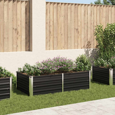 B&Q -  Raised Garden Bed 160X80X45 Cm Galvanised Steel Anthracite