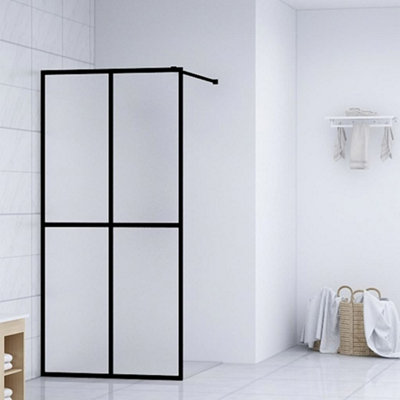 Walplus Walk-In Shower Screen Frosted Tempered Glass 80X195 Cm