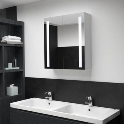 B&Q -  Led Bathroom Mirror Cabinet 60X14X62 Cm