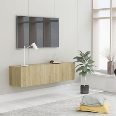 Walplus Tv Cabinet Sonoma Oak 120X30x30 Cm Engineered Wood