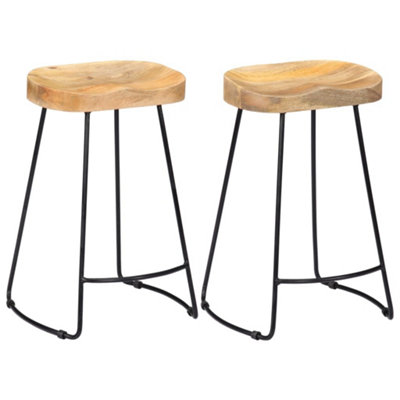 Vidaxl Gavin Bar Stools 2 Pcs Solid Mango Wood