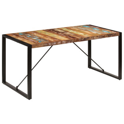 Vidaxl Dining Table 160X80X75 Cm Solid Reclaimed Wood from B&Q