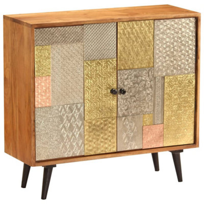 Vidaxl Sideboard 80X30x75 Cm Solid Acacia Wood Grain