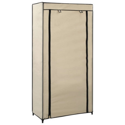 Vidaxl Shoe Cabinet With Cover Cream 58X28X106 Cm Fabric from B&Q
