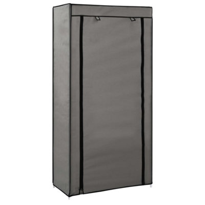 Vidaxl Shoe Cabinet With Cover Grey 58X28X106 Cm Fabric from B&Q