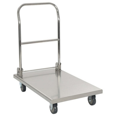 B&Q -  Platform Wagon Silver 82X53X86 Cm Stainless Steel Platform Wagons