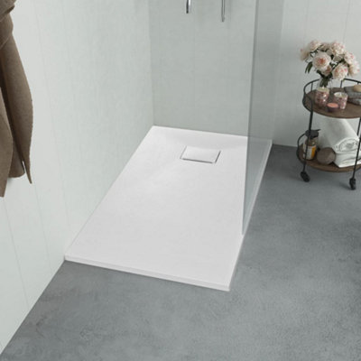 B&Q -  Shower Base Tray Smc White 100X70 Cm